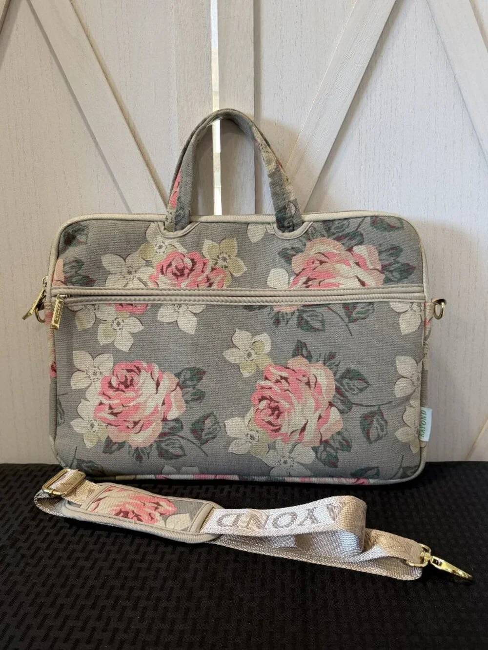 Kayond Floral Laptop Bag Briefcase With Shoulder Strap